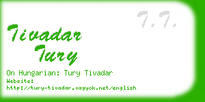 tivadar tury business card